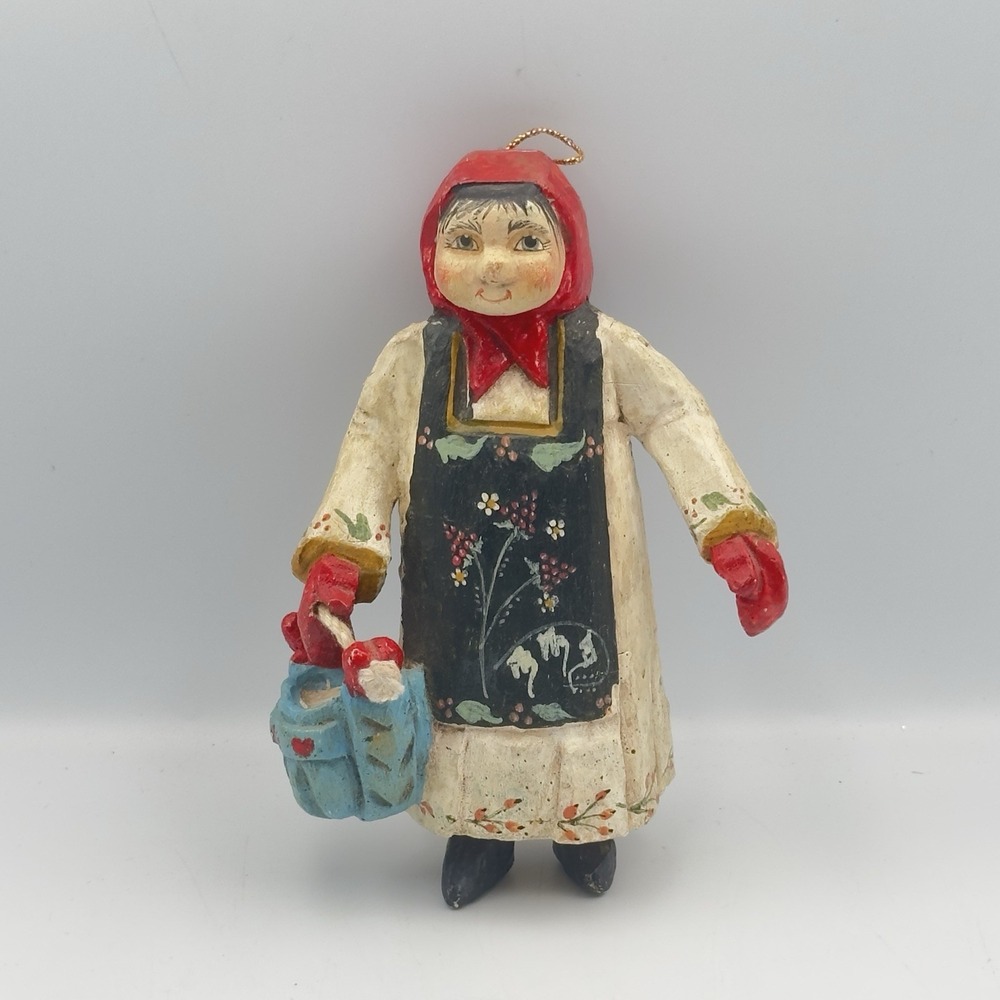 Vtg 1989 House of Hatten 12 Days of Christmas Ornament - Maids A Milking READ